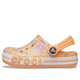 Crocs (GS) Bayaband Seizoensgebonden Geprinte Klompen “Oranje Wit” 206178-801
