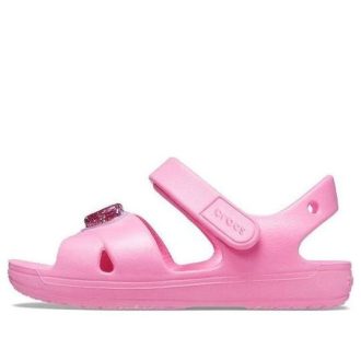 Crocs (GS) Classic Cross-Strap Charm Sandalen “Roze” 206947-669