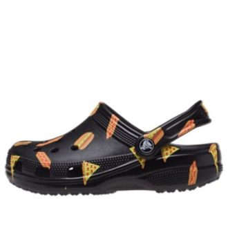 Crocs (GS) Classic Food Print Clogs “Zwart Geel” 207150-001