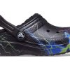 Crocs (GS) Classic Fuzz-gevoerde klomp “Black Lightning” 207322-0C4