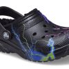 Crocs (GS) Classic Fuzz-gevoerde klomp “Black Lightning” 207322-0C4