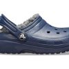 Crocs (GS) Classic gevoerde glitterklomp “Blauw” 207010-459