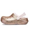 Crocs (GS) Classic gevoerde glitterklompen “Goudroze” 207462-2UB