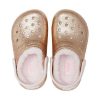 Crocs (GS) Classic gevoerde glitterklompen “Goudroze” 207462-2UB