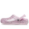 Crocs (GS) Classic gevoerde glitterklompen “Roze” 207463-6S0