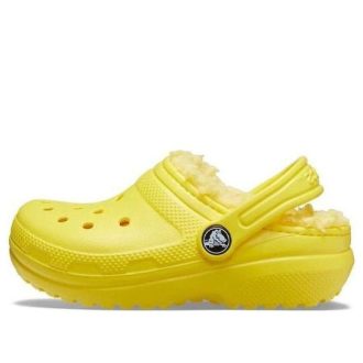 Crocs (GS) Classic gevoerde klompen “Geel” 203506-7C1