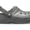Crocs (GS) Classic gevoerde klompen “Slate Grey Smoke” 203506-0EX