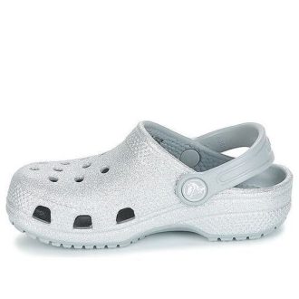Crocs (GS) Classic Glitter Clogs “Zilver” 205441-040