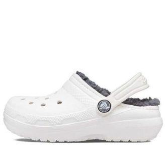 Crocs (GS) Classic Lined Clogs “Wit Grijs” 207009-10M