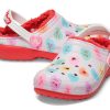 Crocs (GS) Classic Lined Elevated Sweethearts Clogs “Rood Wit” 207738-119