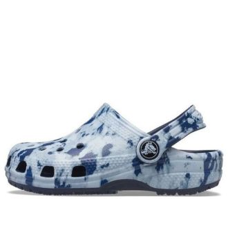Crocs (GS) Classic Tie Dye Mania Clogs “Marble Blue” 206486-95T