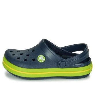 Crocs (GS) Crocband Cutout Detail ronde neus klompen “Navy Green” 204537-4K6