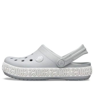 Crocs (GS) Crocband Logo Mania Clogs “Grijs Zilver” 205992-00J