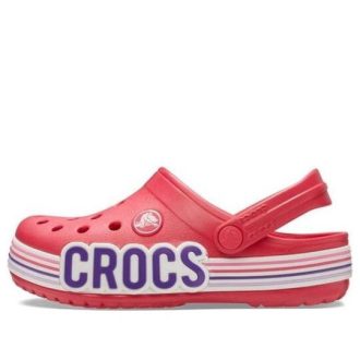 Crocs (GS) Crocband Logo Stripe Clogs “Rood Wit” 206345-611