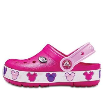 Crocs (GS) Crocband Mickey Fun Lab Lights Clogs “Roze Wit” 204994-6X0