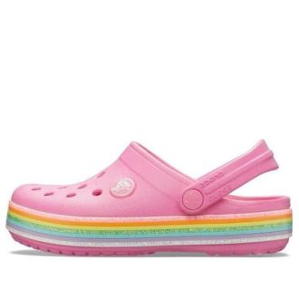 Crocs (GS) Crocband Rainbow Glitter Clogs “Roze” 206151-669