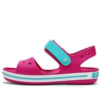 Crocs (GS) Crocband sandalen met bandsluiting “Roze Blauw” 12856-6LH