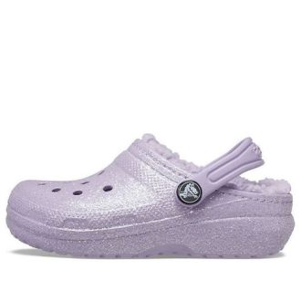 Crocs (GS) Kinderschoenen Klassieke glittergevoerde klompen “Paars” 205937-530