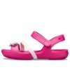 Crocs (GS) Lina Flower Charm ronde neus sandalen “Roze” 205530-6X0