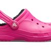 Crocs (GS) Ralen gevoerde klompen “Candy Pink Black” 16245-6X1