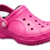 Crocs (GS) Ralen gevoerde klompen “Candy Pink Black” 16245-6X1