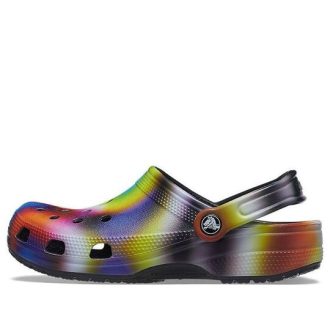 Crocs Kleurrijke Crocs Beach Unisex Multi-Color Zwarte Sandalen 207556-0C4