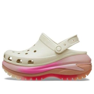 Crocs Mega Crush Color Dip Clog “Wit Roze” 208988-2Y3