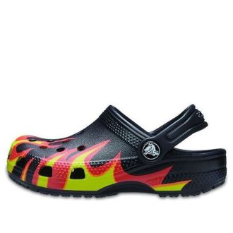Crocs (PS) Classic Flame Broiled Clog “Zwart Rood Groen” 206629-0X9