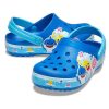 Crocs (PS) Funny Shark Small Crocs Outdoor Flat Heel Beach Sports Blue Sandals 206704-4JL