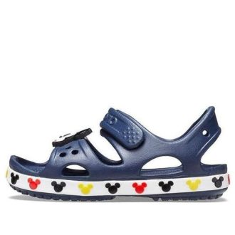 Crocs (PS) Grappige Mickey Velcro Outdoor Open Toe Flat Heel Sports Diepblauwe Sandalen 206171-410
