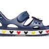 Crocs (PS) Grappige Mickey Velcro Outdoor Open Toe Flat Heel Sports Diepblauwe Sandalen 206171-410