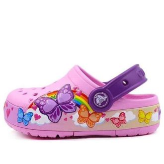 Crocs (PS) Grappige vlinder outdoor platte hak sport roze sandalen 205649-6I2