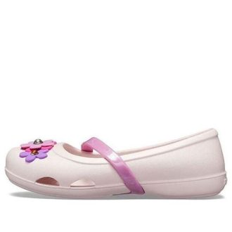 Crocs (PS) Lina Charm Flat Flowers lichtroze sandalen 205529-6PI