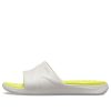 Crocs Reviva brede band ronde neus slippers “Geel Wit” 205546-1CC