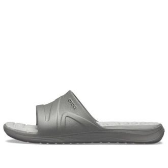 Crocs Reviva Cozy antislip platte sportpantoffels unisex grijs 205546-0DV