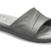 Crocs Reviva Cozy antislip platte sportpantoffels unisex grijs 205546-0DV