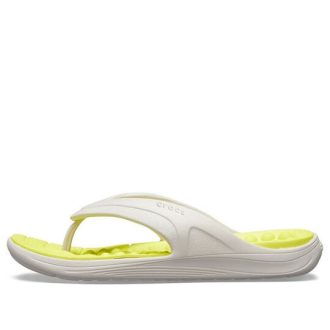 Crocs Reviva Stijlvolle slippers met ronde neus “Wit Geel” 205545-1CC