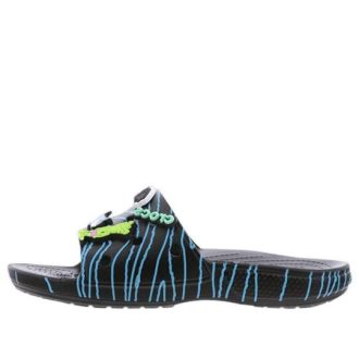 Crocs Ron English x Classic Bootlegger Slides “Zwart Blauw” 207526-001