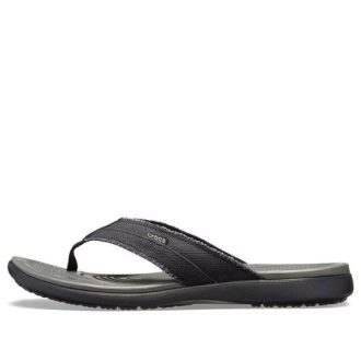 Crocs Santa Cruz Canvas slippers “Black Slate Gray” 205612-0DD