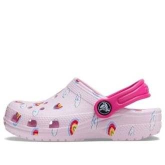 Crocs (TD) Crocs Classic Graphic Print Clogs “Roze” 207321-6GD