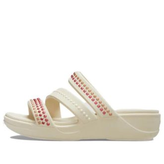 Crocs (WMNS) Boca Gems Srappy Wedge Sandalen “Wit Rood” 209293