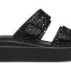 Crocs (WMNS) Brooklyn Croco Shine Buckle “Zwart” 209361