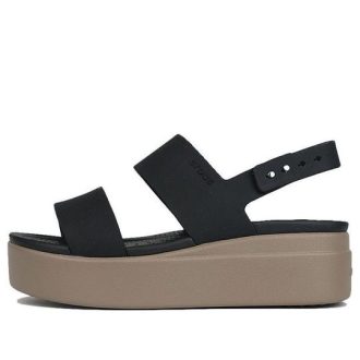 Crocs (WMNS) Brooklyn dikke zool zwarte sandalen “Zwart” 206453-07H