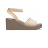 Crocs (WMNS) Brooklyn enkelband sleehak sandalen “Cream White Brown” 209406-2DS