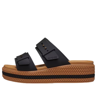 Crocs (WMNS) Brooklyn Woven Buckle Sandalen “Zwart Bruin” 209978-001