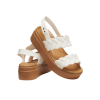 Crocs (WMNS) Brooklyn Woven Wedge Sandalen “Wit Bruin” 209977-0WV