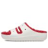 Crocs (WMNS) Classic Cozzzy Holiday Sweater Sandal “Wit Rood” 209227-90H