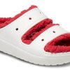 Crocs (WMNS) Classic Cozzzy Holiday Sweater Sandal “Wit Rood” 209227-90H
