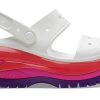 Crocs (WMNS) Classic Mega Crush Sandaal “Wit Rood Paars” 207989-94S