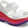 Crocs (WMNS) Classic Mega Crush Sandaal “Wit Rood Paars” 207989-94S